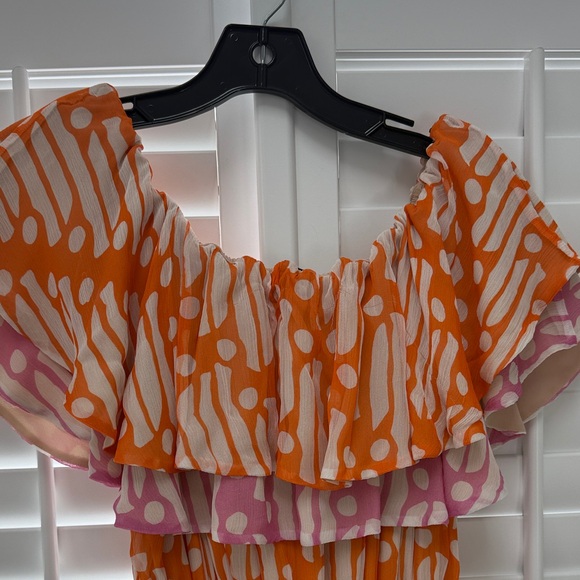 RHODE Maxi Dress with Orange and Pink Stripes - Picture 6 of 6